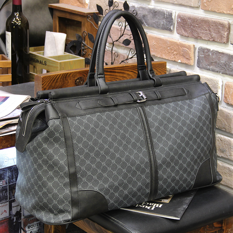 Luxury Bags For Travel - Modna torba podróżna w kratę torebka