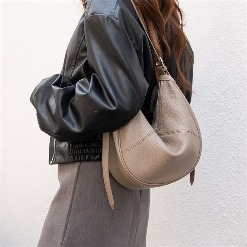 Half Moon Bag Suede - BURMINSA Torba na ramię typu hobo