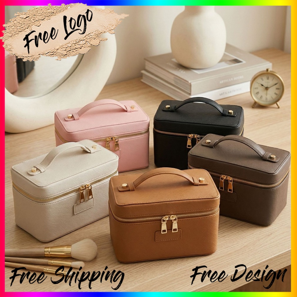 Luxury Bags For Travel - Luksusowa kosmetyczka ze skóry ze wzorem