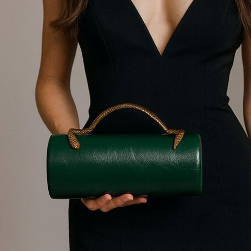 Luxury Bags Gold - Luksusowa złota torebka damska, modna kopertówka