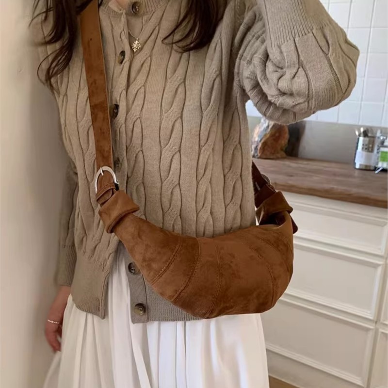 JIAERDI Retro Torebka Listonos – Half Moon Bag Suede recenzja i cena